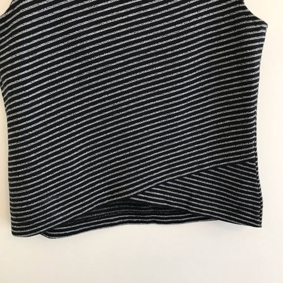Madewell Striped Crossover Tank Black White - Picture 4 of 7
